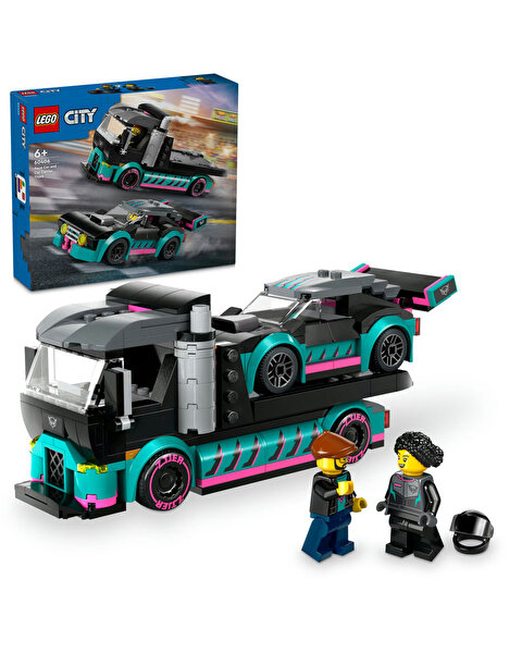 LEGO City Yarış Arabası ve Araba Taşıyıcı Kamyon 60406